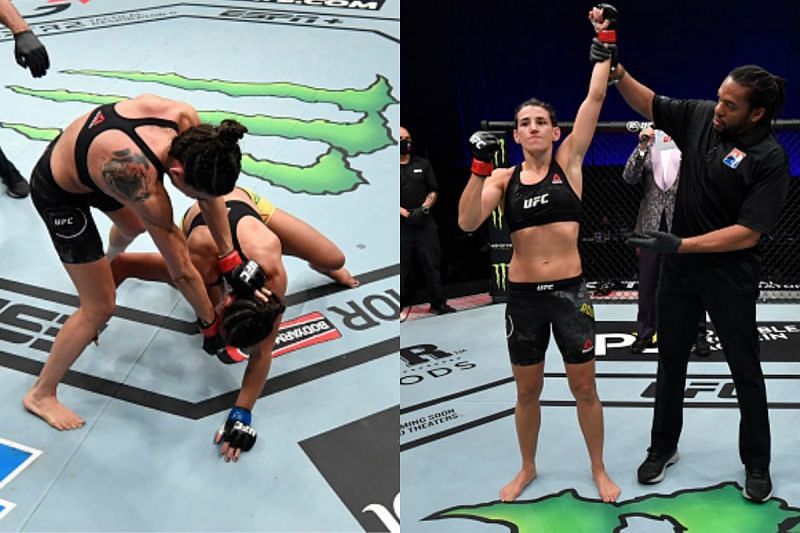 Marina Rodriguez secures TKO win over Amanda Ribas at UFC 257