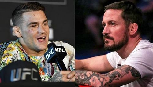 Dustin Poirier (left); John Kavanagh (right)