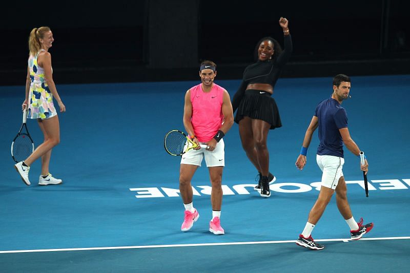 Rafael Nadal, Serena Williams and Novak Djokovic