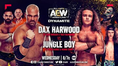 To keep things fair at ringside, a new stipulation has been announced for the Dax Harwood and Jungle Boy match on AEW Dynamite.