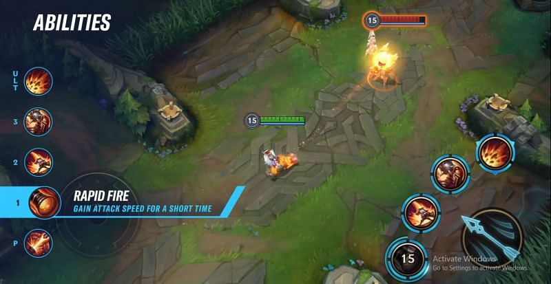 Tristana&#039;s Rapid Fire in Wild Rift (Image via Riot Games)