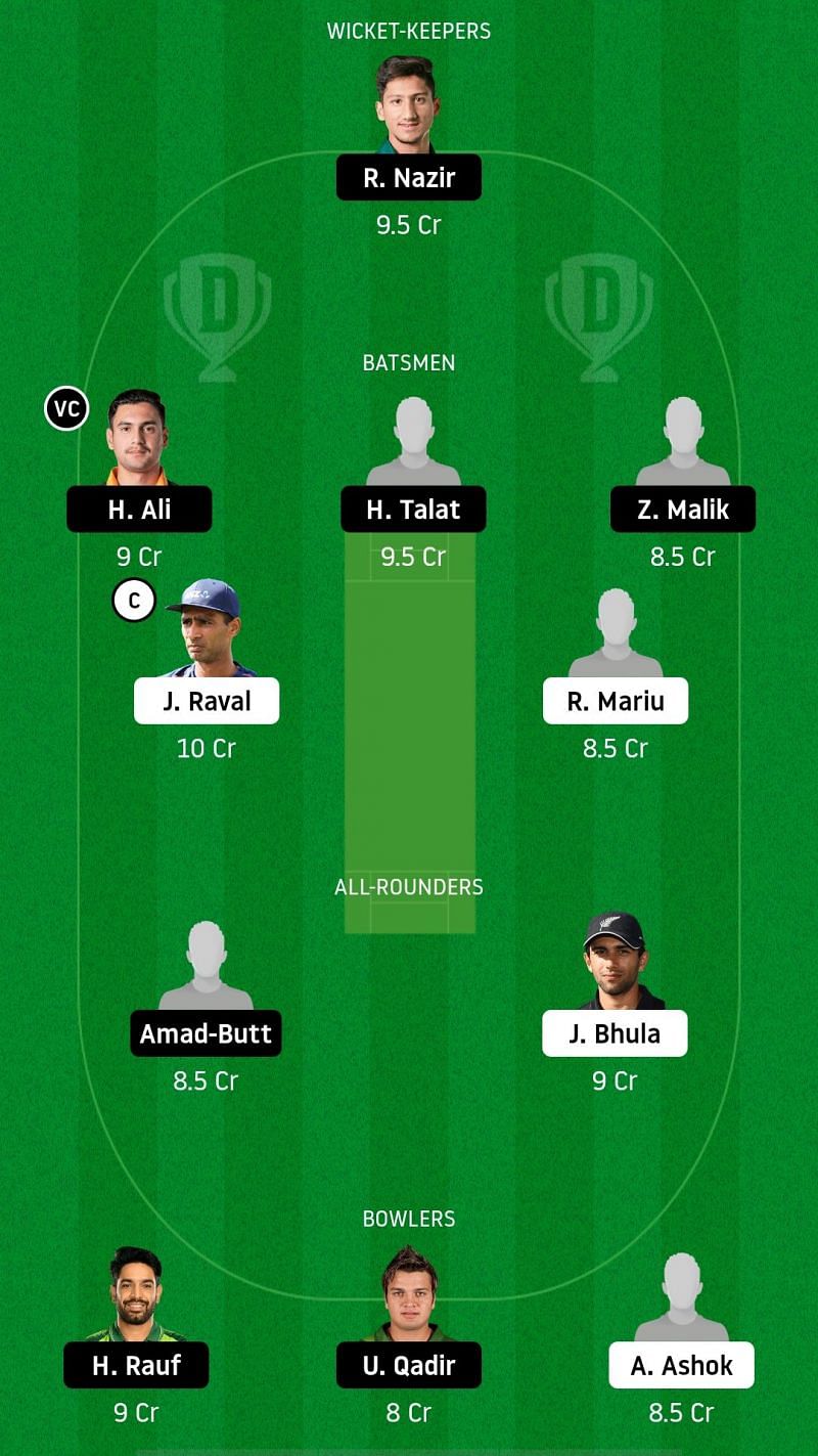 NZ-XI v PK-A Dream11 Fantasy Suggestions