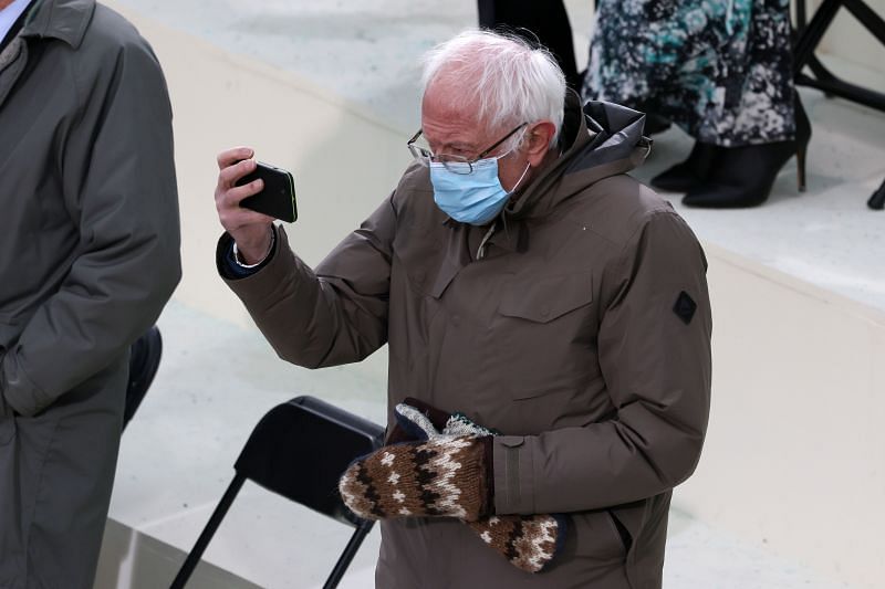 Senator Bernie Sanders attends the inauguration of U.S. President-elect Joe Biden