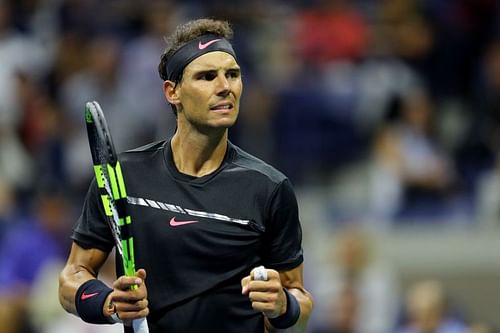 Rafael Nadal during his second round win over Taro Daniel at the 2017 US Open