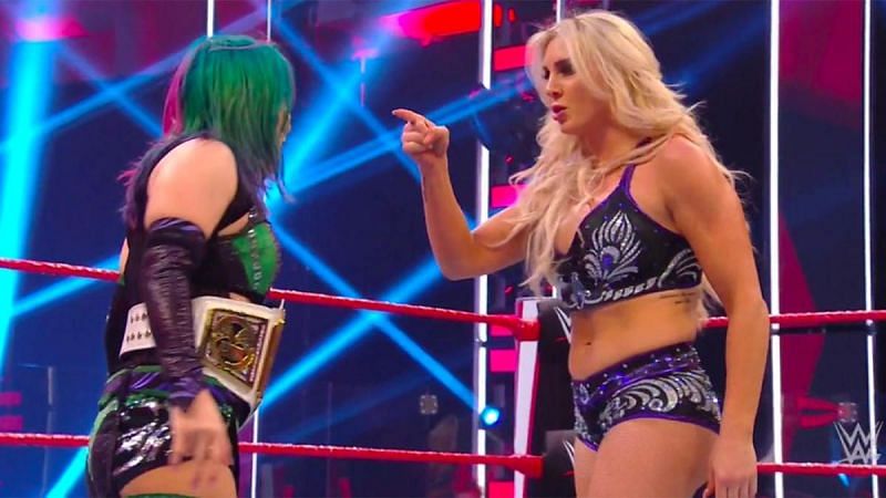 Charlotte Flair and Asuka on WWE RAW