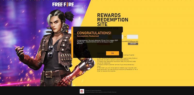 After the redemption process is complete, they can collect the rewards from in-game mails se