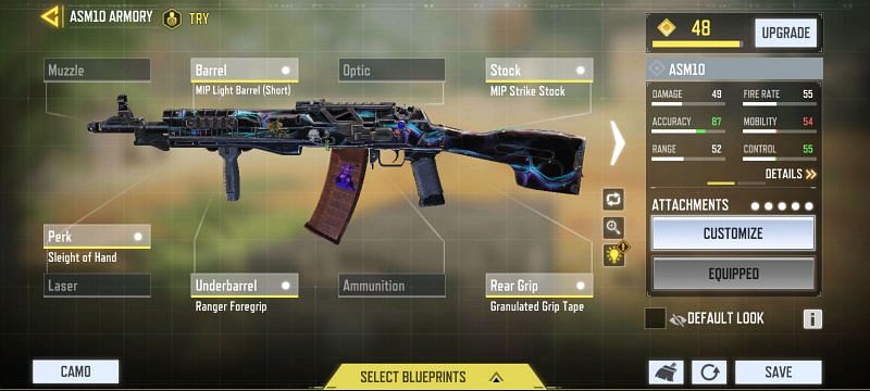 High Accuracy ASM10 loadout in COD Mobile (Image via Call of Duty Mobile)