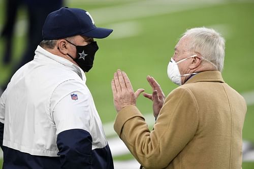 Dallas Cowboys HC Mike McCarthy and owner Jerry Jones