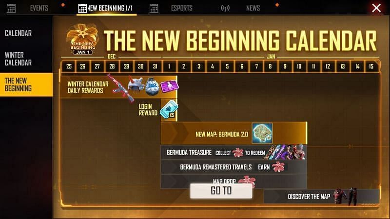 The New Beginning in Garena Free Fire