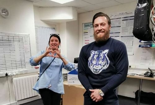 Conor McGregor in the Children's Hospital Crumlin