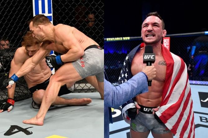 Watch: Michael Chandler cuts intense WWE style promo after knocking Dan Hooker out at UFC 257