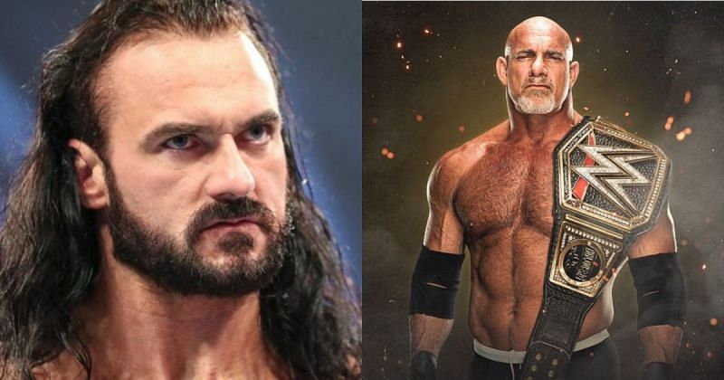 Goldberg photo with WWE title posted by the company, Drew McIntyre reacts