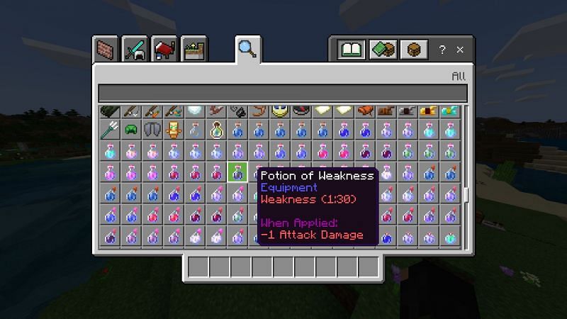 Potion of Weakness in Minecraft