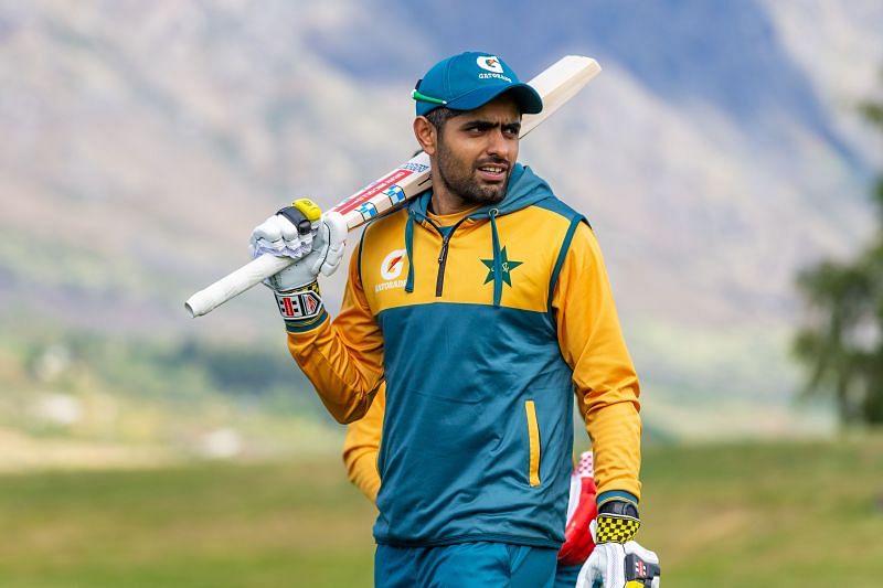 Babar Azam during a nets session