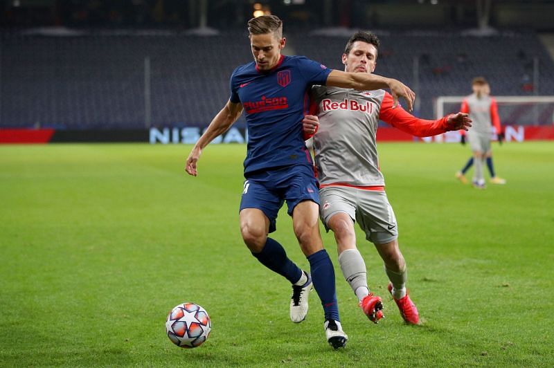 Marcos Llorente in action against RB Salzburg