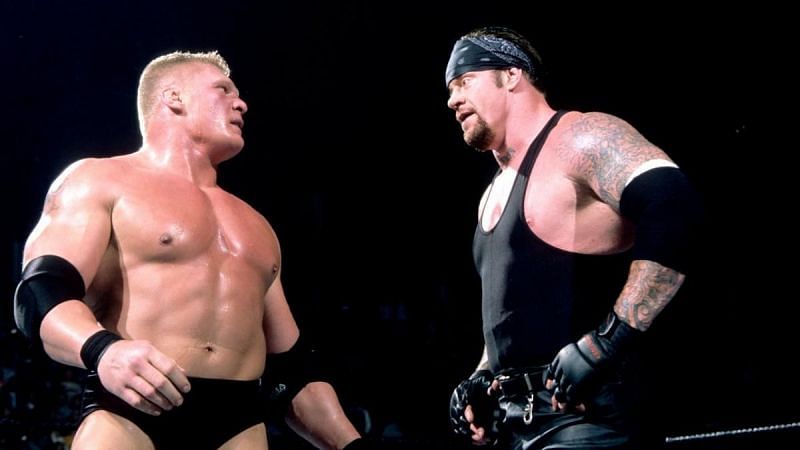 Brock Lesnar won the Rumble match in his first attempt, by eliminating The Undertaker.