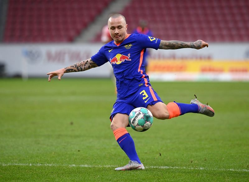 Angelino in action for RB Leipzig