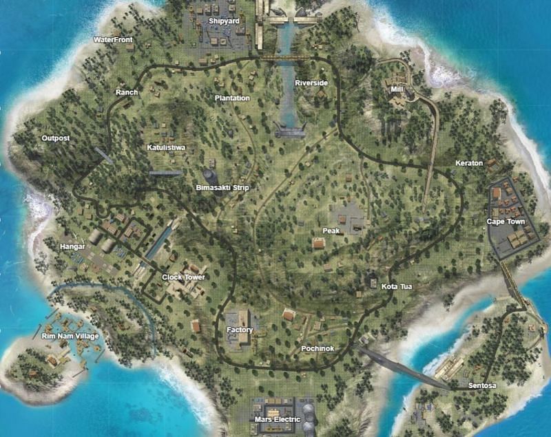 Bermuda map in Free Fire. Image via Wallpaper Cave