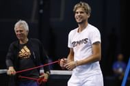 Dominic Thiem at a practice session