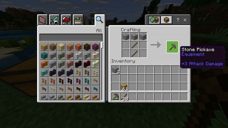 Crafting Stone Pickaxe