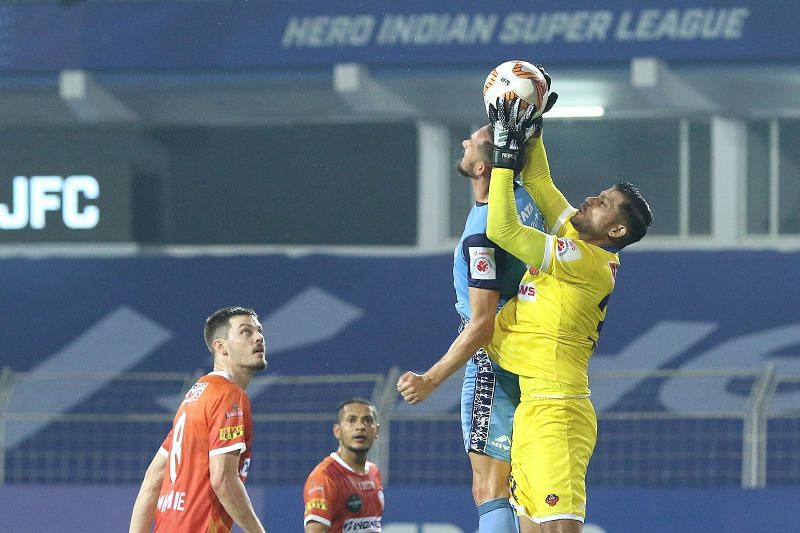 Naveen Kumar was exceptional between the sticks for FC Goa against Jamshedpur FC (Image Courtesy: ISL Media)