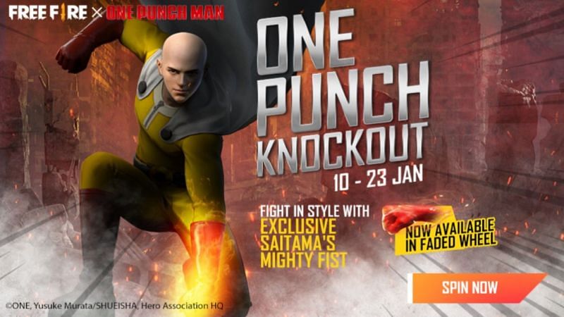 Exclusive Saitama Might Fist in Garena Free Fire