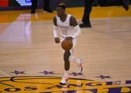 Dennis Schroder #17 of the Los Angeles Lakers.