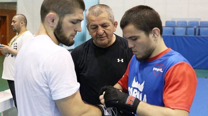 Khabib Nurmagomedov with his cousin, Umar.