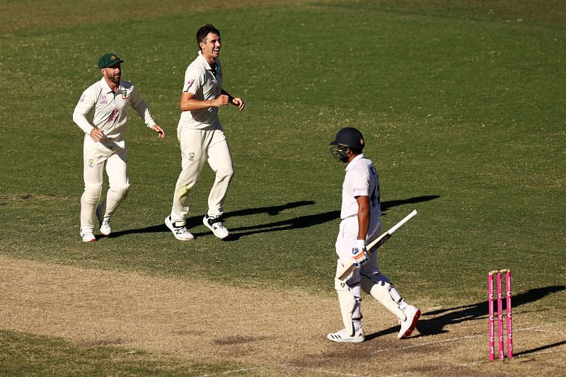 Rohit Sharma lost his wicket to Pat Cummins in the Sydney Test&#039;s final innings