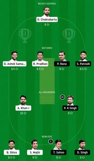 Dream11 Team for Odisha Tigers vs Odisha Pumas - Odisha Cricket League.
