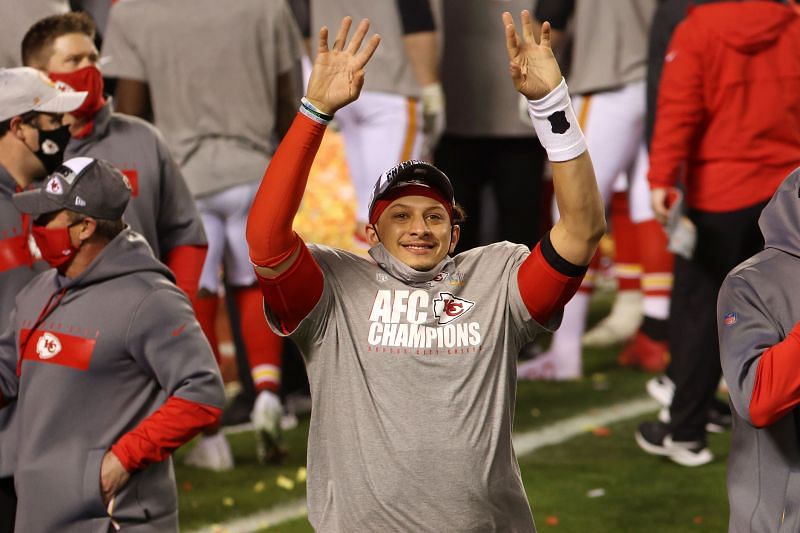 Patrick Mahomes after the Chiefs&#039; AFC Championship victory over Buffalo