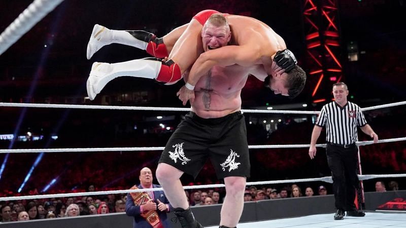 Finn Balor against Brock Lesnar at the 2019 Royal Rumble