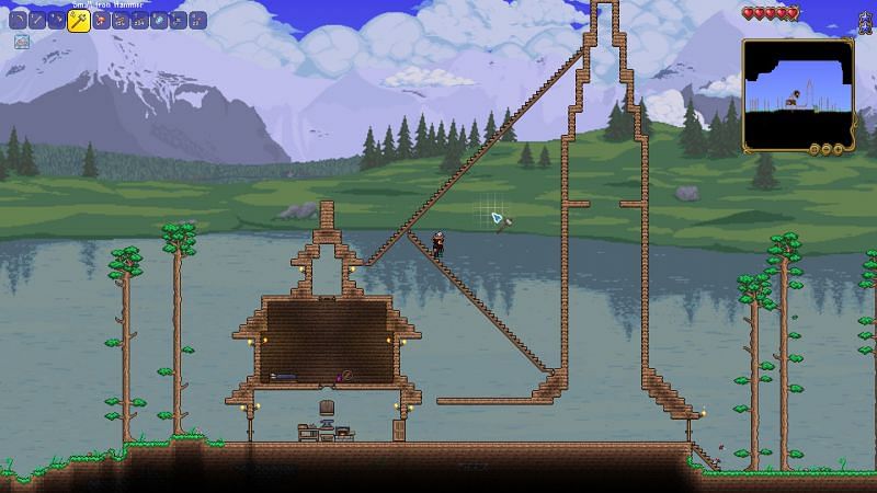 How to make stairs in terraria Step 6
