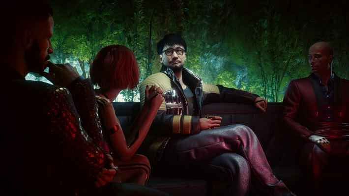 Hideo Kojima in Cyberpunk 2077 (Image via CD Projekt Red)