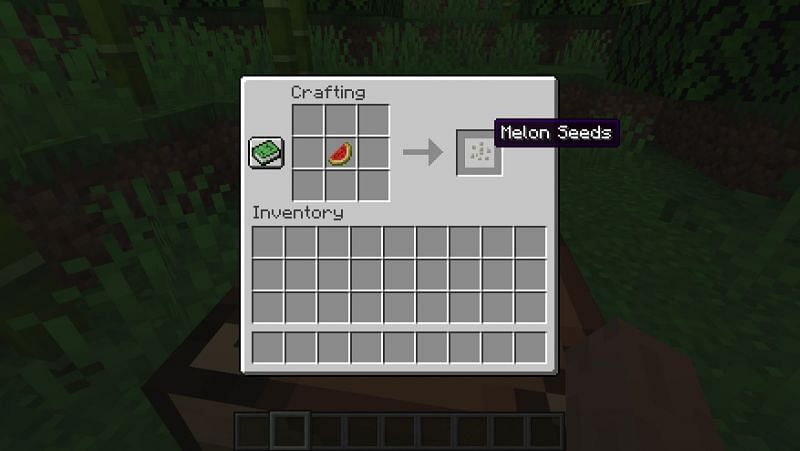 The crafting recipe for melon seeds in Minecraft (Image via Minecraft)