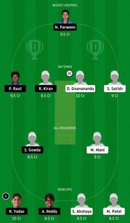 Dream11 team for Heron Sports vs Kini RR Sports - Nippon India Women’s T20 Cup.