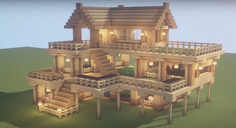 Multi-Level Survival Base (Image via Minecraft)