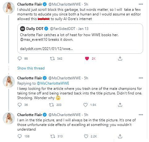 Charlotte Flair&#039;s rant in response to the article