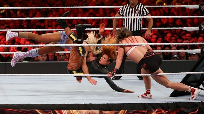 Becky Lynch vs. Charlotte Flair vs. Ronda Rousey (WrestleMania 35 main event)