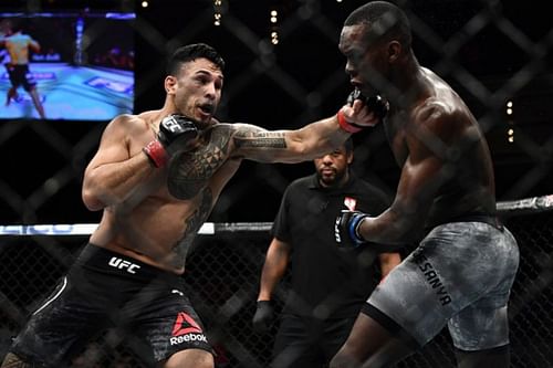 Brad Tavares against Israel Adesanya in 2018