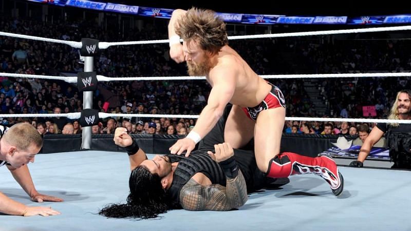 Roman Reigns and Daniel Bryan on WWE SmackDown