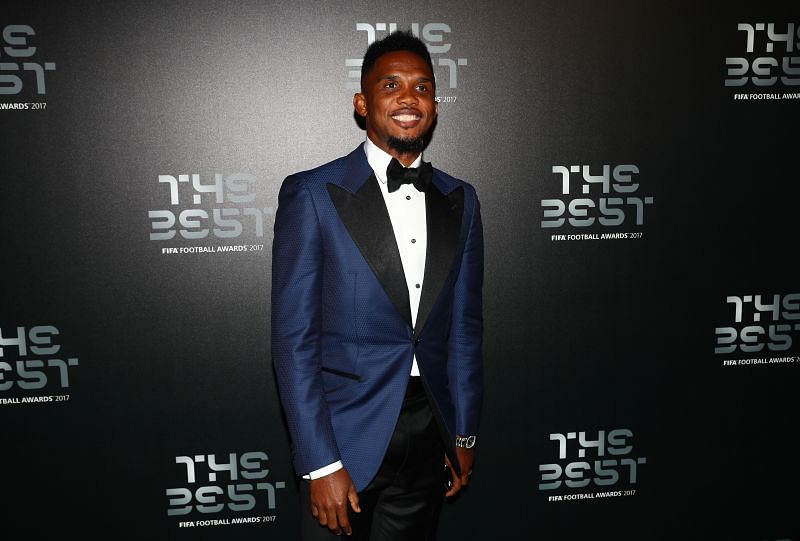 Samuel Eto&#039;o won the treble with Lionel Messi at Barcelona