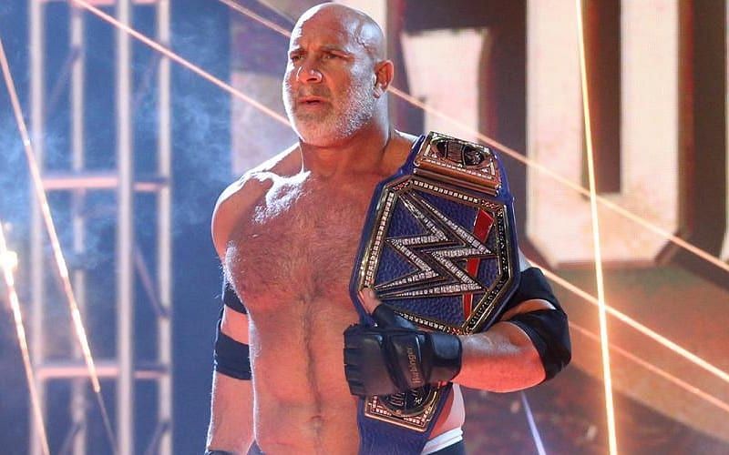 Goldberg at WrestleMania 36.