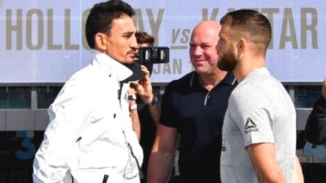 Watch: Max Holloway vs Calvin Kattar outdoor face-off ahead of January 16 main event