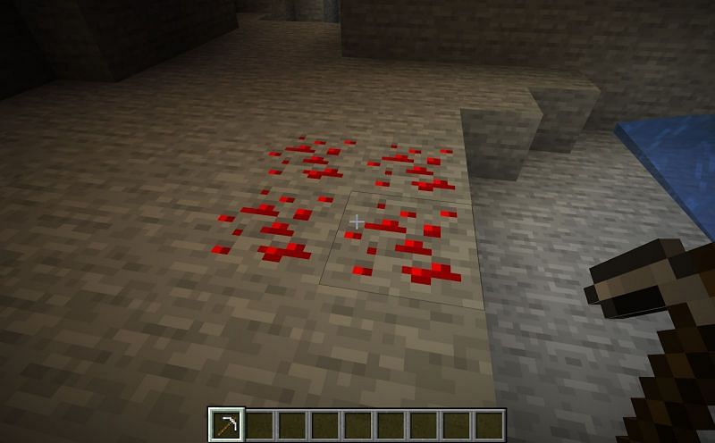 Redstone generates at lower Y levels than iron and coal, between bedrock and Y-level 16