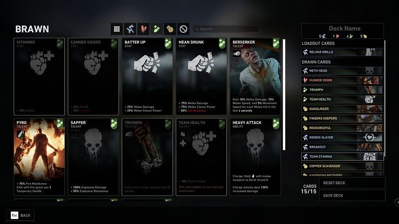 Back 4 Blood Card System (Image Via Turtle Rock Studios)