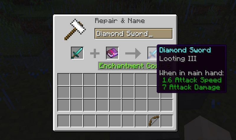 What sword enchant? I did an oops on Aspect