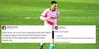 Twitter explodes as Lionel Messi scores in Barcelona's 2-1 comeback victory against Rayo Vallecano