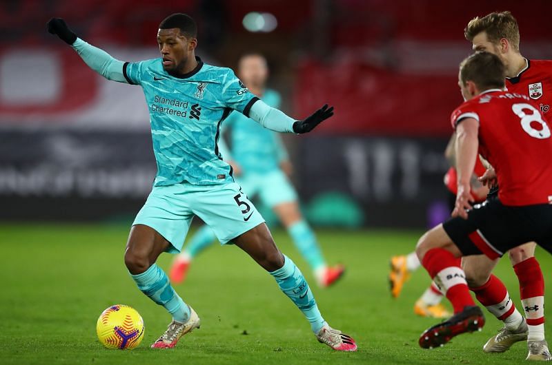 Georginio Wijnaldum in action against Southampton