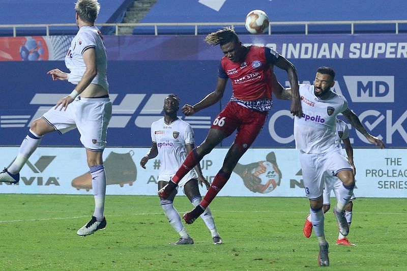 Stephen Eze is a dangerous player on setpiece situations for Jamshedpur FC (Courtesy - ISL)